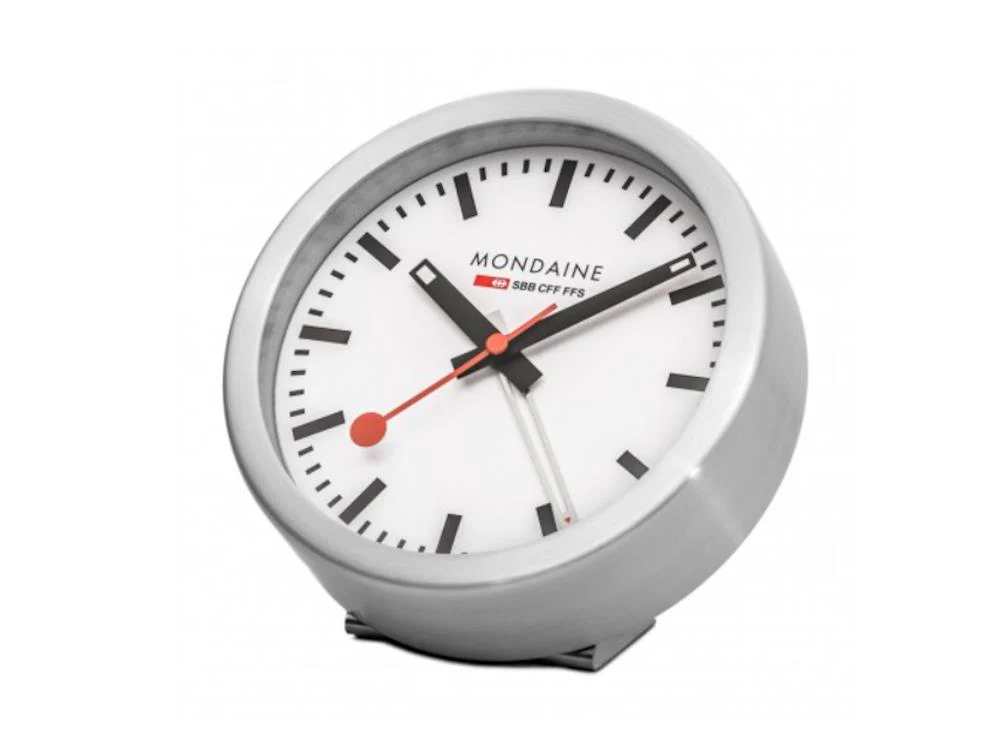Mondaine Table Clocks Quartz Watch, Steel, White, 12,5cm, A997.MCAL.16SBB - Image 4