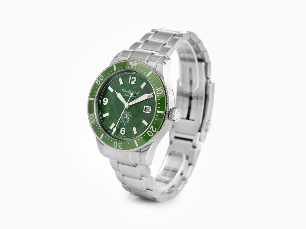 Montblanc 1858 Iced Sea Automatic Watch, Ceramic, Green, 41 mm, 129373 - Image 4