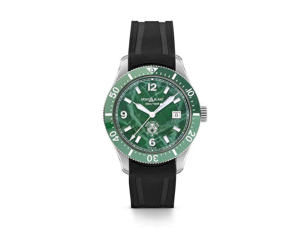 Montblanc 1858 Iced Sea Automatic Watch, Ceramic, Green, 41 mm, 129765 - Image 2