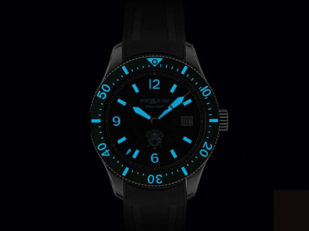 Montblanc 1858 Iced Sea Automatic Watch, Ceramic, Green, 41 mm, 129765 - Image 4