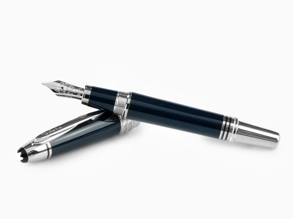 Montblanc John F. Kennedy Fountain Pen, Resine, Platinum, 132088 - Image 8