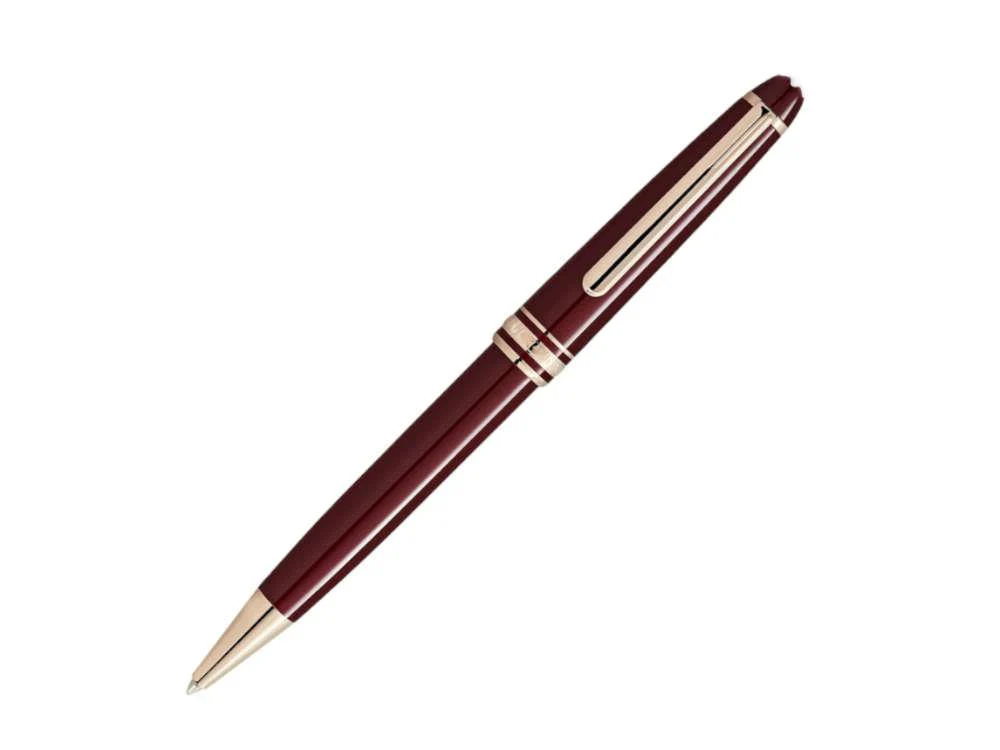 Montblanc Meisterstück Classique Burgundy Ballpoint pen, Gold plated, 133008 - Image 2