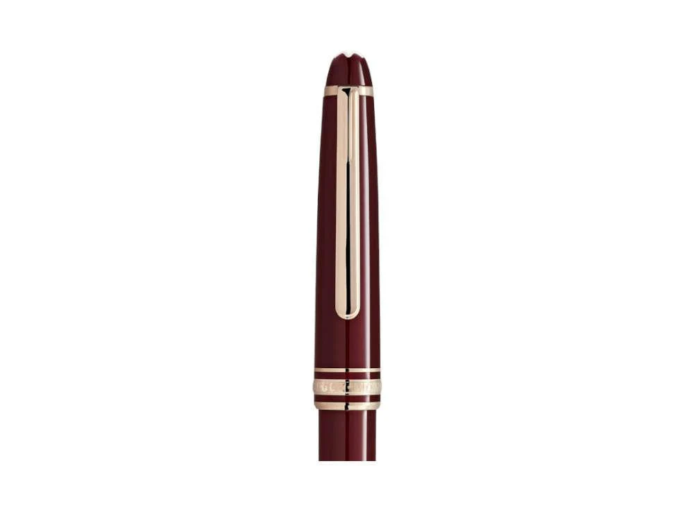 Montblanc Meisterstück Classique Burgundy Ballpoint pen, Gold plated, 133008 - Image 4