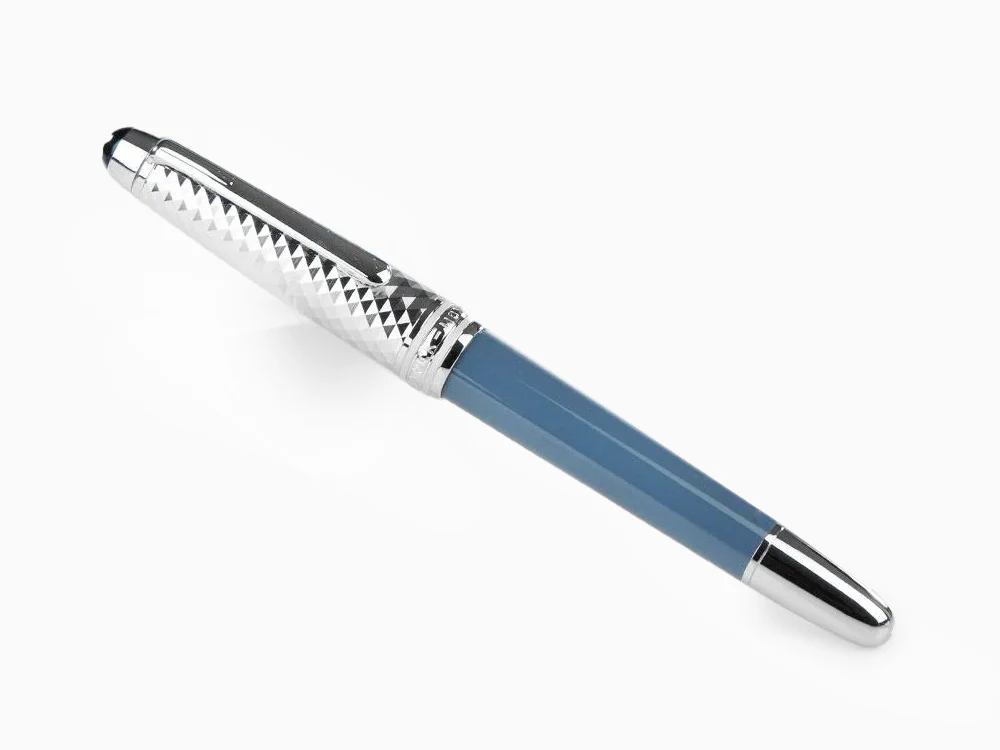 Montblanc Meisterstück Glacier Doué Fountain Pen, Blue, 129403 - Image 3