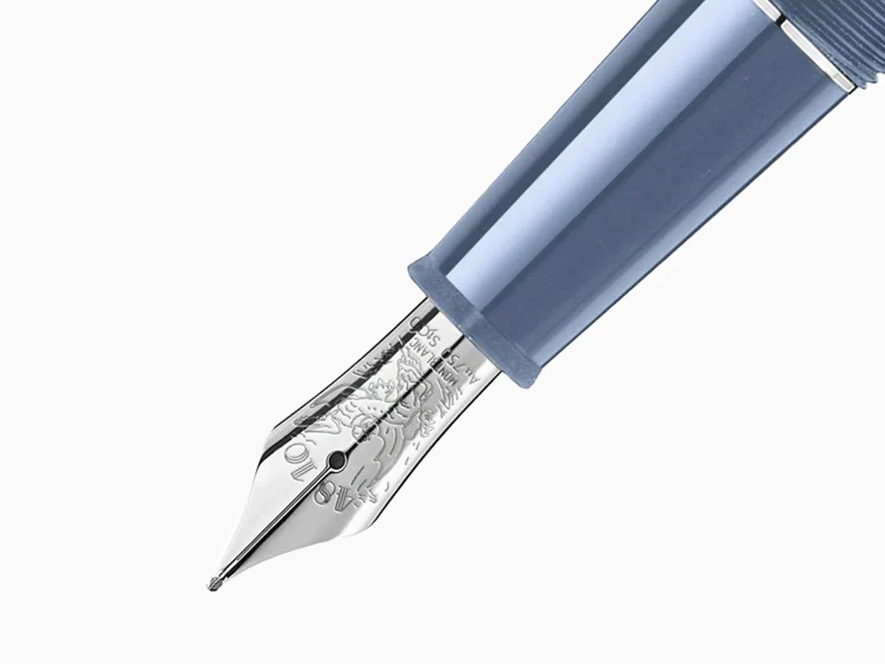 Montblanc Meisterstück Glacier Doué Fountain Pen, Blue, 129403 - Image 5