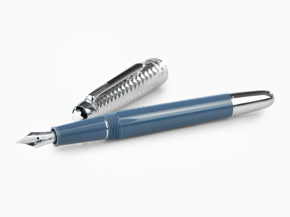 Montblanc Meisterstück Glacier Doué Fountain Pen, Blue, 129403 - Image 7