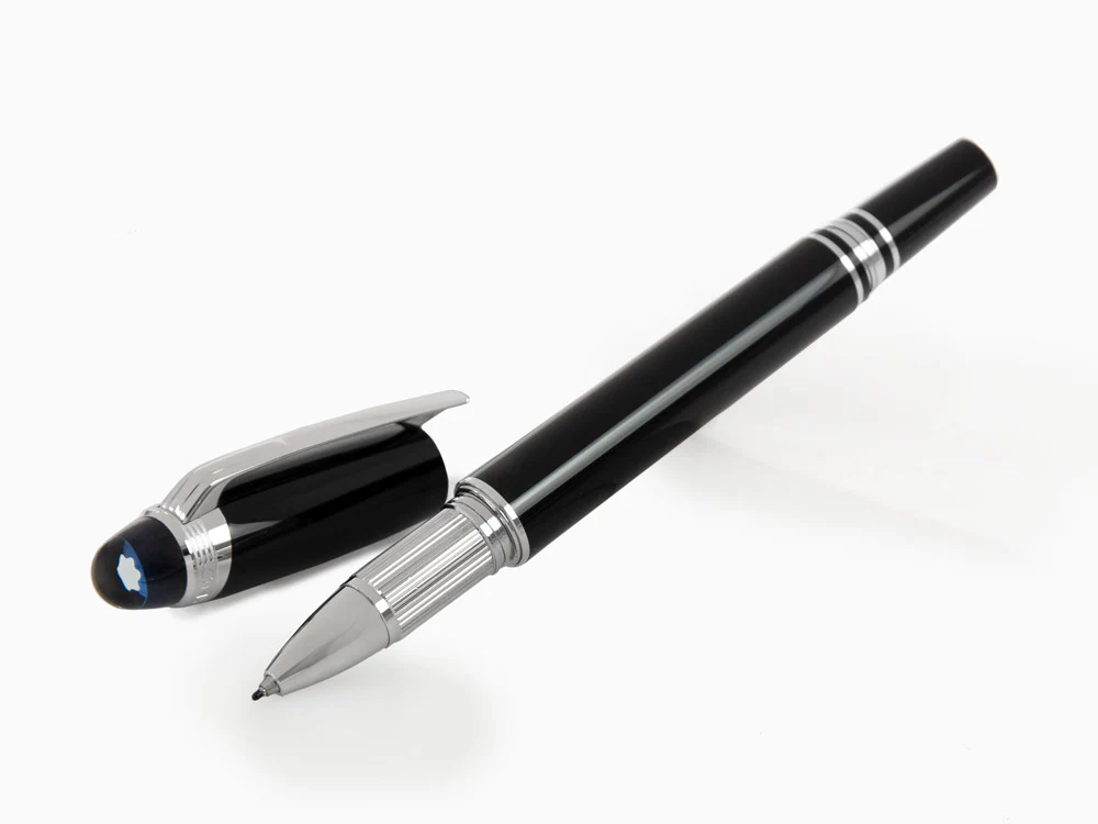 Montblanc StarWalker Fineliner, Precious resine, Black, Platinum trim, 132508 - Image 2