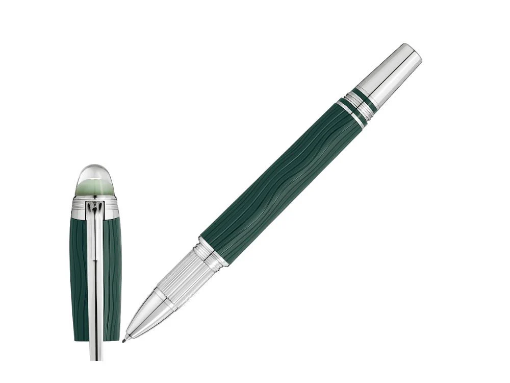 Montblanc StarWalker PolarGreen Fineliner, Green, Platinum trim, 132903 - Image 2