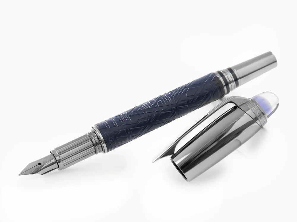 Montblanc StarWalker SpaceBlue Doué Fountain Pen, Ruthenium trim, 130215 - Image 4