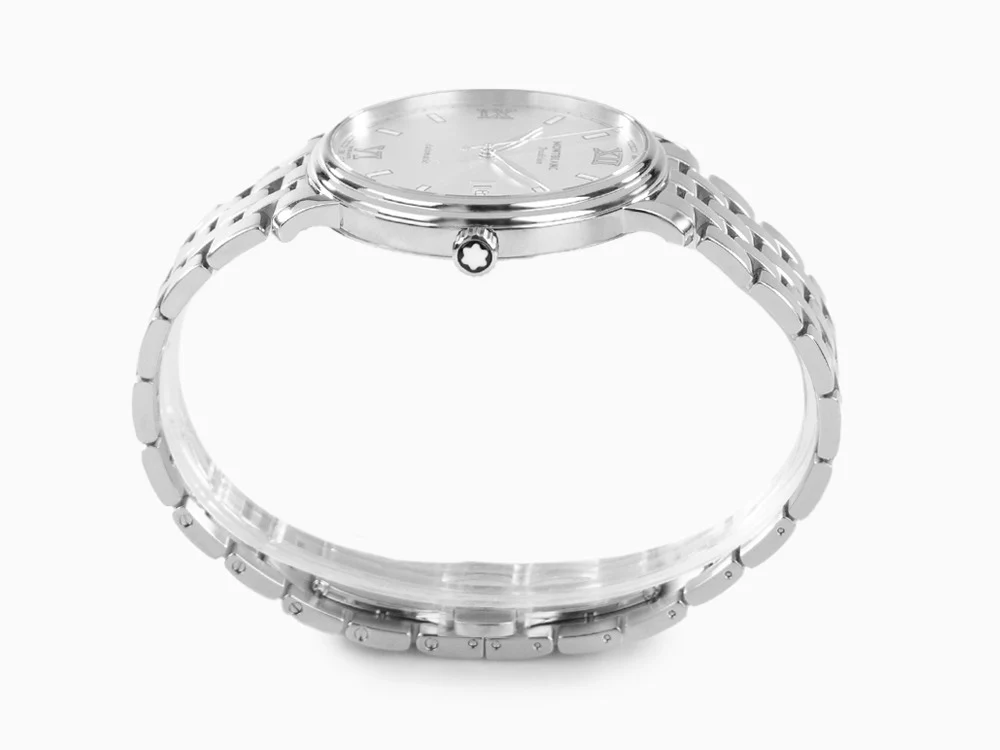 Montblanc Tradition Automatic Watch, Silver, 40 mm, Steel bracelet, 127770 - Image 5