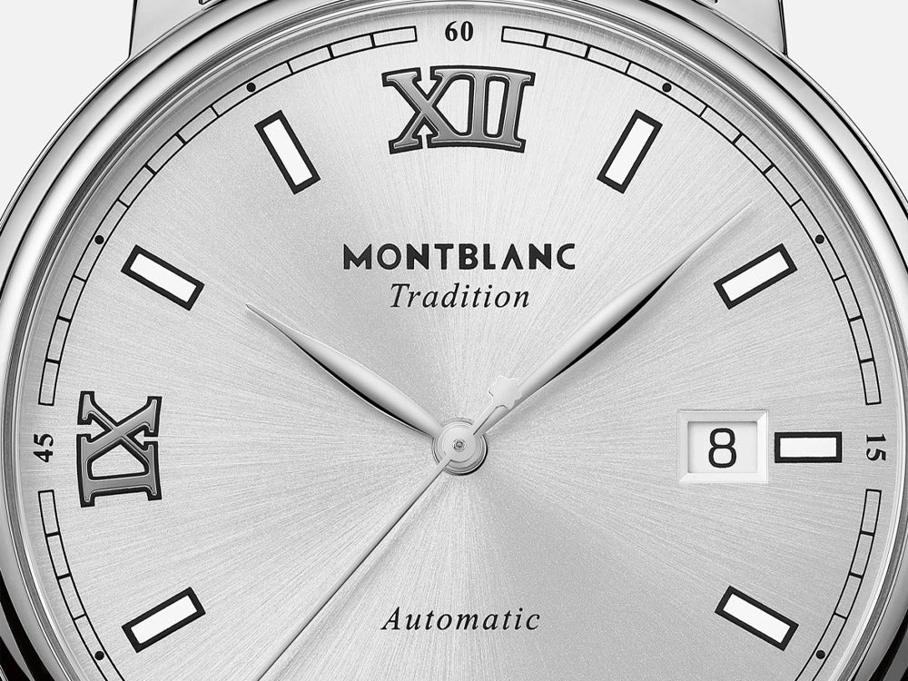 Montblanc Tradition Automatic Watch, Silver, 40 mm, Steel bracelet, 127770 - Image 8