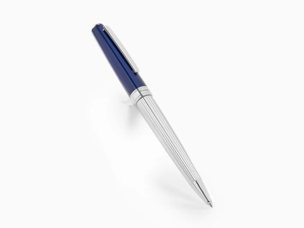 Montegrappa Armonia Duetto Ballpoint pen, Steel, Blue, ISA1MBAB - Image 3