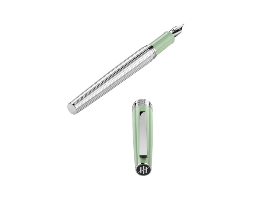 Montegrappa Armonia Duetto Neo Mint Fountain Pen, Resin, Green, ISA1M-AG - Image 6