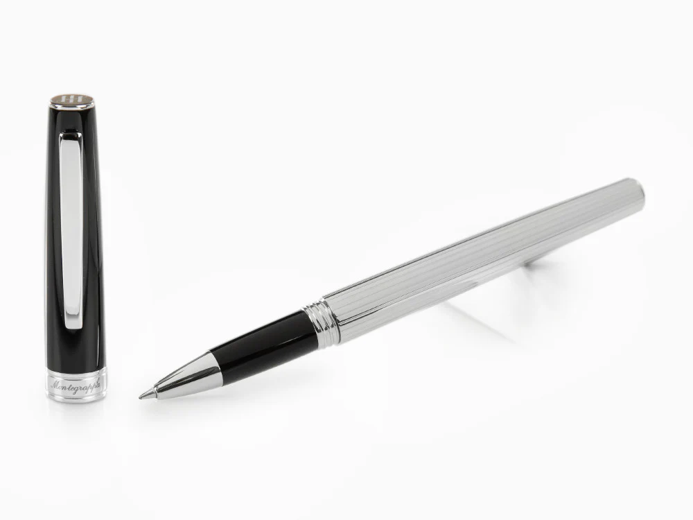 Montegrappa Armonia Duetto Rollerball pen, Steel, Black, ISA1MRAC - Image 2