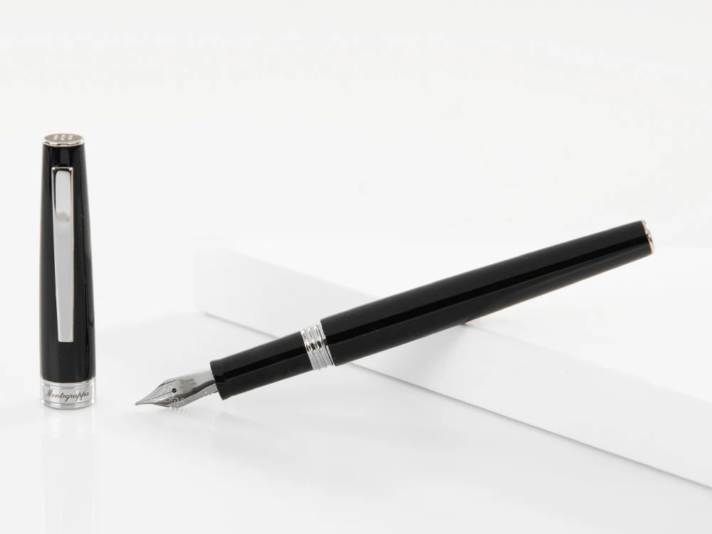 Montegrappa Armonia Fountain Pen, Resin, Black, ISA1R-AC - Image 2