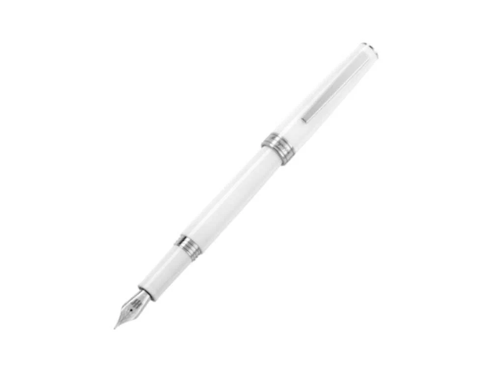 Montegrappa Armonia Frost Fountain Pen, Resin, White, ISA1R-AW - Image 4