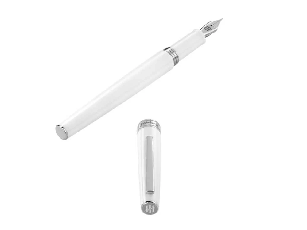 Montegrappa Armonia Frost Fountain Pen, Resin, White, ISA1R-AW - Image 6
