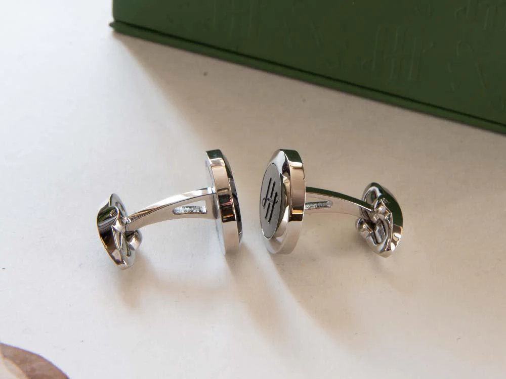 Montegrappa Classico Ambigram Cufflinks, Stainless steel, IDA1CLSS - Image 4