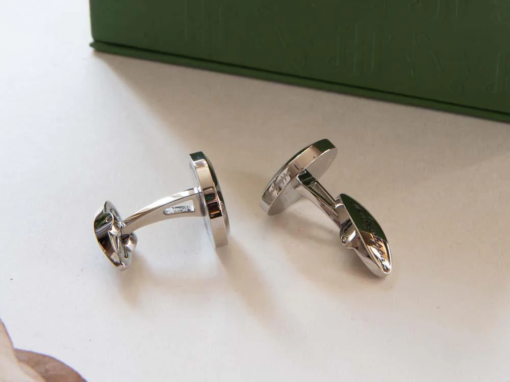 Montegrappa Classico Ambigram Cufflinks, Stainless steel, IDA1CLSS - Image 5