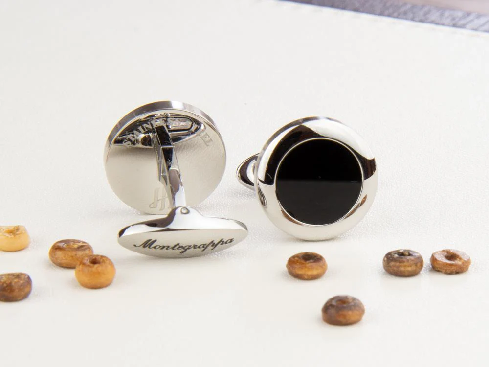 Montegrappa Classico Cufflinks, Stainless steel, IP Black, IDCCCLSB - Image 3