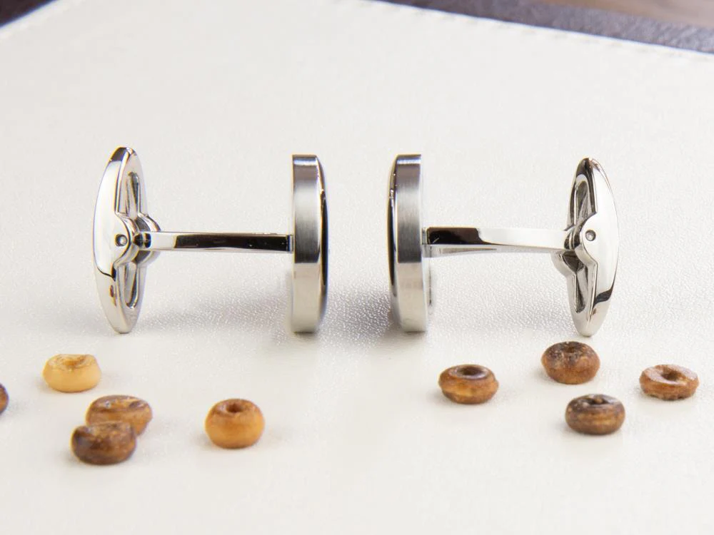 Montegrappa Classico Cufflinks, Stainless steel, IP Black, IDCCCLSB - Image 5