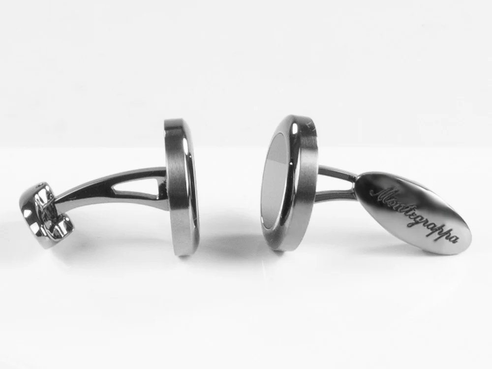 Montegrappa Classico Cufflinks, Stainless steel, IP Gun Metal, IDCCCLLB - Image 4