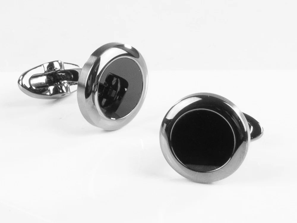 Montegrappa Classico Cufflinks, Stainless steel, IP Gun Metal, IDCCCLLB - Image 6