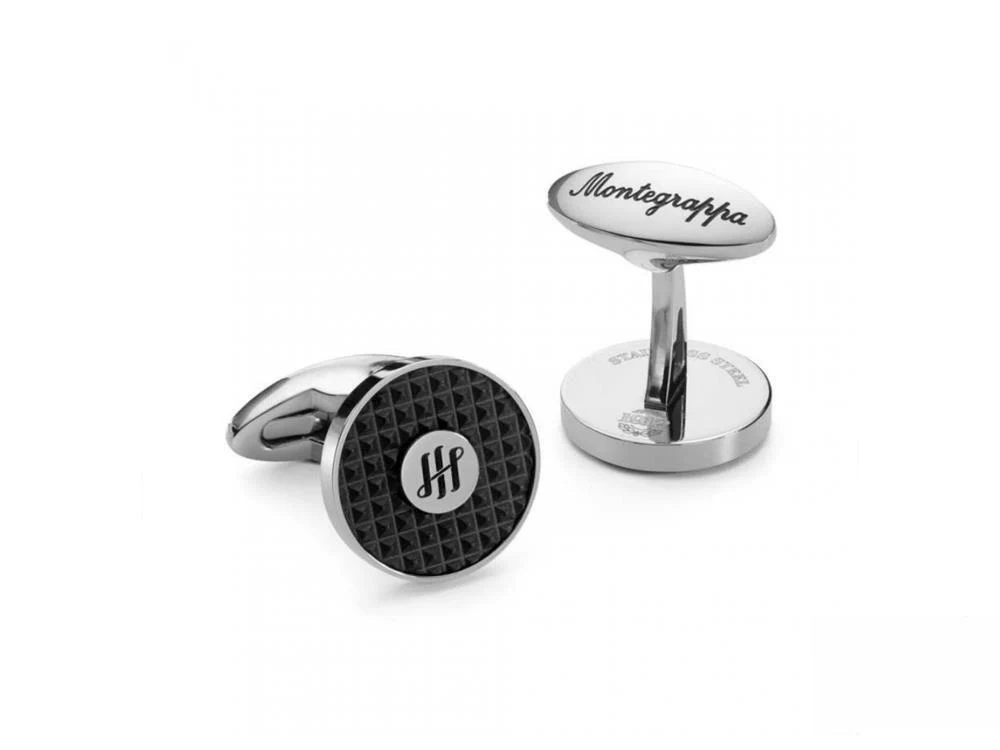 Montegrappa Clou Ambigram Cufflinks, Stainless steel. IP Black, IDA3CLSB - Image 8