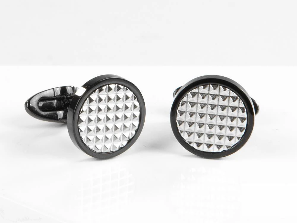 Montegrappa Clou Cufflinks, Stainless steel, IP Black, IDCPCLBS - Image 2