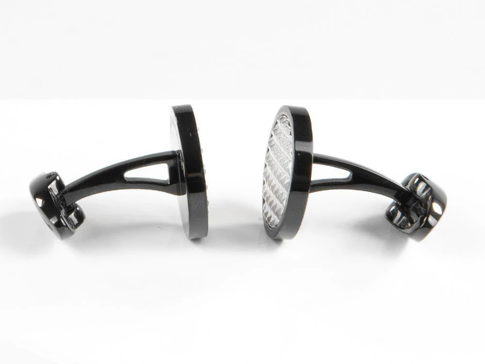 Montegrappa Clou Cufflinks, Stainless steel, IP Black, IDCPCLBS - Image 3