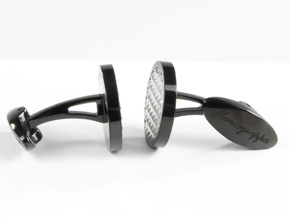 Montegrappa Clou Cufflinks, Stainless steel, IP Black, IDCPCLBS - Image 4