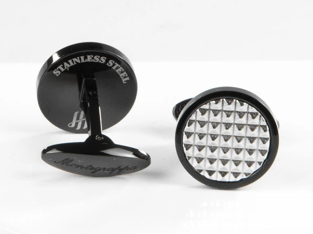 Montegrappa Clou Cufflinks, Stainless steel, IP Black, IDCPCLBS - Image 5