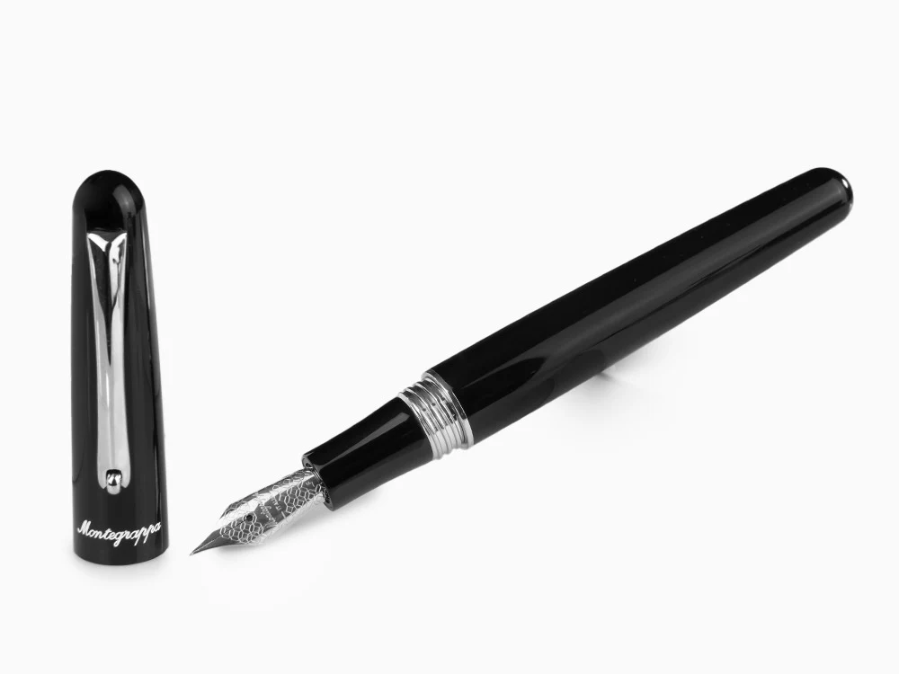 Montegrappa Elmo 01 Fountain Pen, Black Resin, ISEOR-AC - Image 2