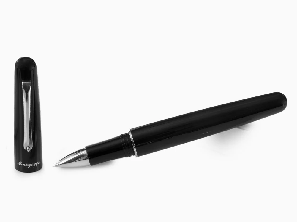 Montegrappa Elmo 01 Rollerball pen, Black Resin, Stainless Steel, ISEORRAC - Image 2