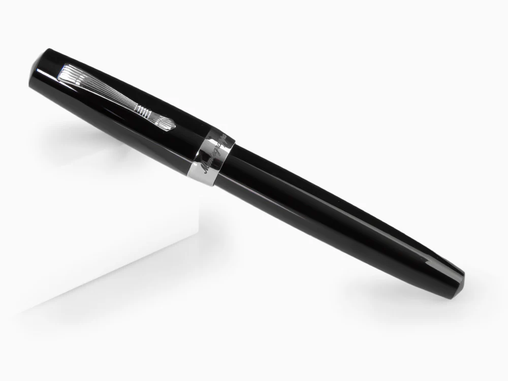 Montegrappa Elmo 02 Jet Black Fountain Pen, Black Resin, ISE2R-AC - Image 3