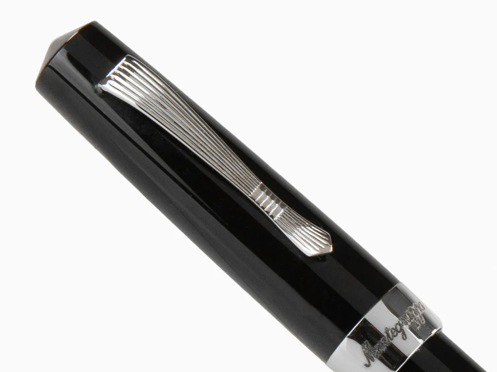 Montegrappa Elmo 02 Jet Black Fountain Pen, Black Resin, ISE2R-AC - Image 9