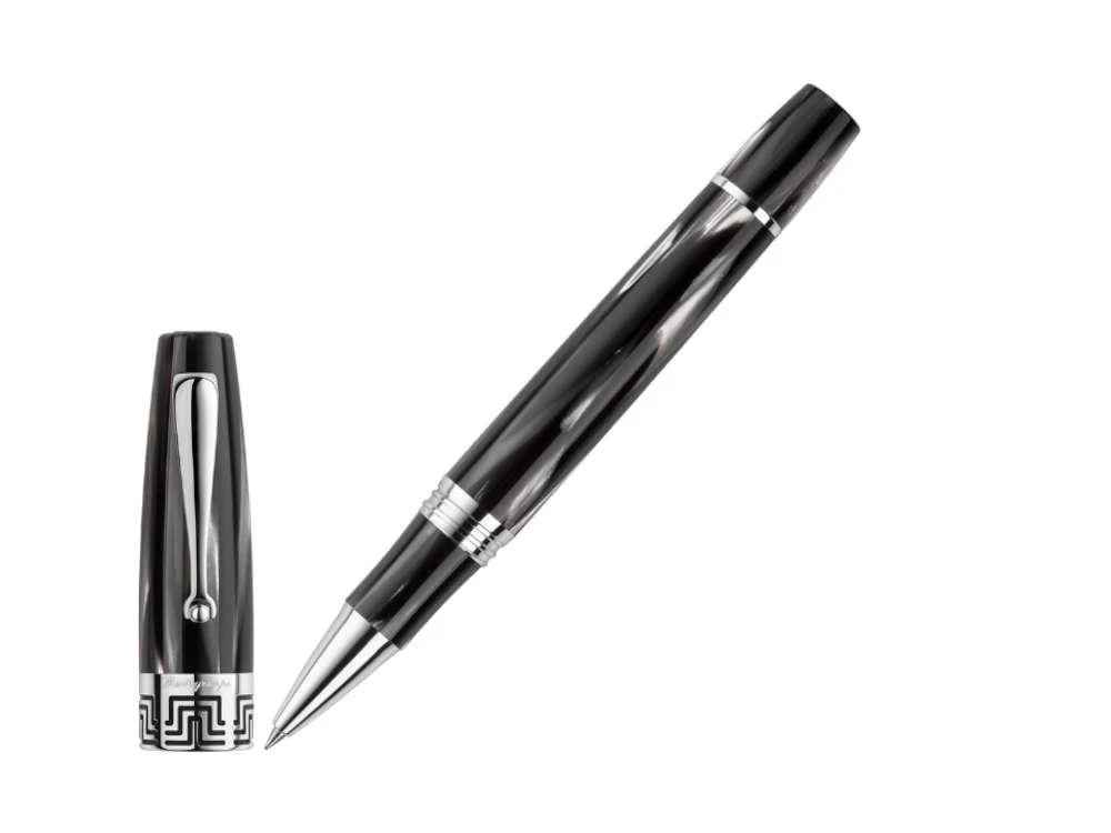 Montegrappa Extra 1930 Black & White Rollerball pen, Silver trim, ISEXFRCH - Image 2