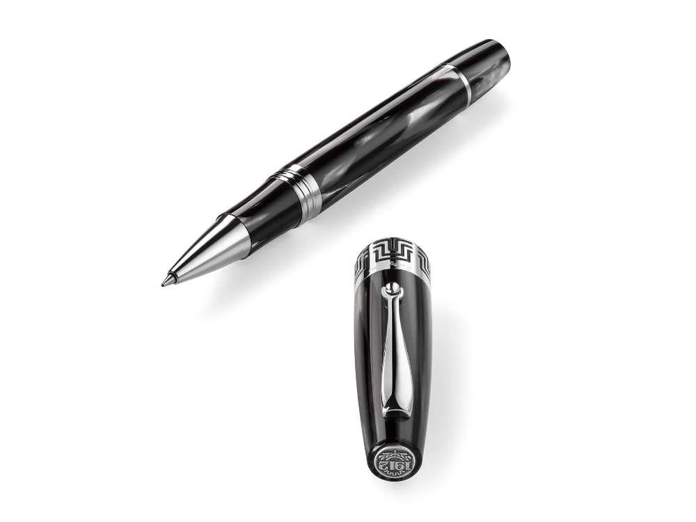 Montegrappa Extra 1930 Black & White Rollerball pen, Silver trim, ISEXFRCH - Image 4