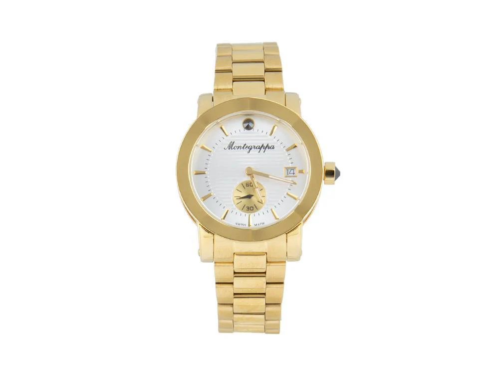 Montegrappa Nero Uno Ladies Quartz watch, Gold PVD, 36mm. 5 atm. IDLNWA14-Y - Image 2
