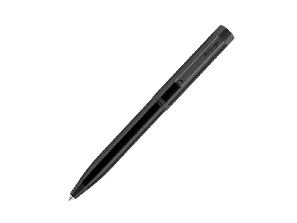 Montegrappa Otto Ballpoint pen, Acrylic Resin, Black, PVD, ISZ8IBIC