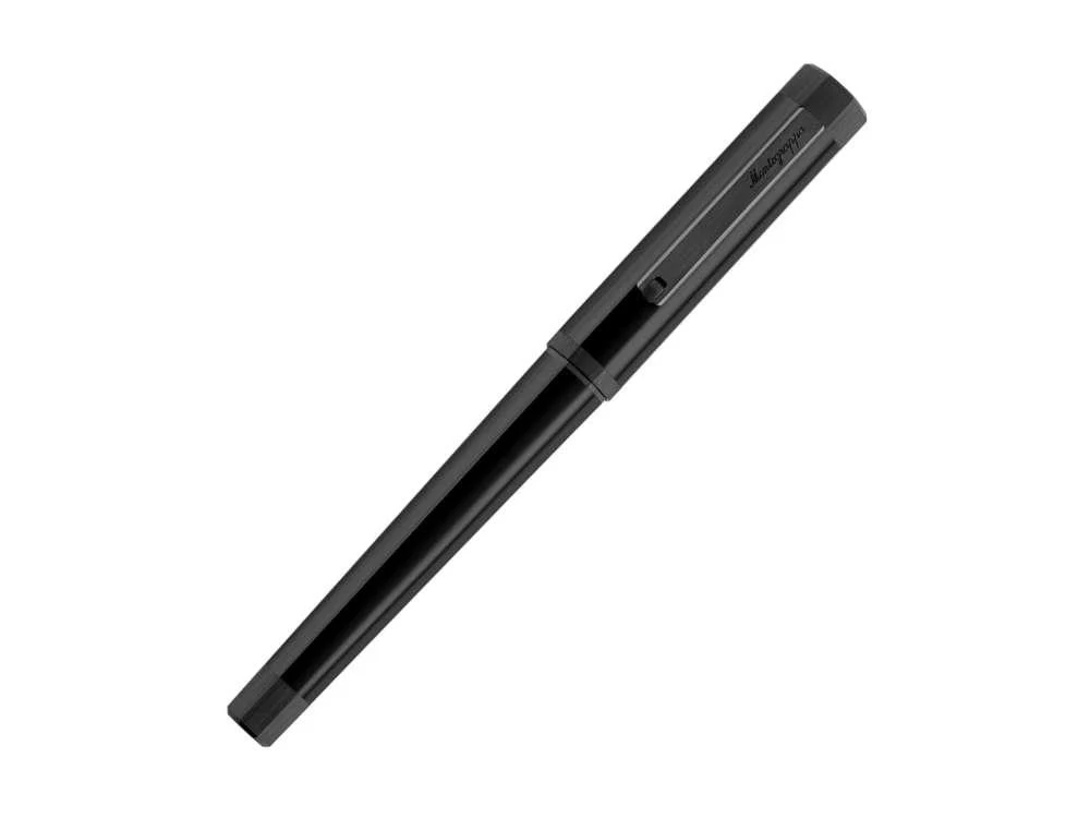 Montegrappa Otto Fountain Pen, Acrylic Resin, Black, PVD, ISZ8I-8C - Image 3