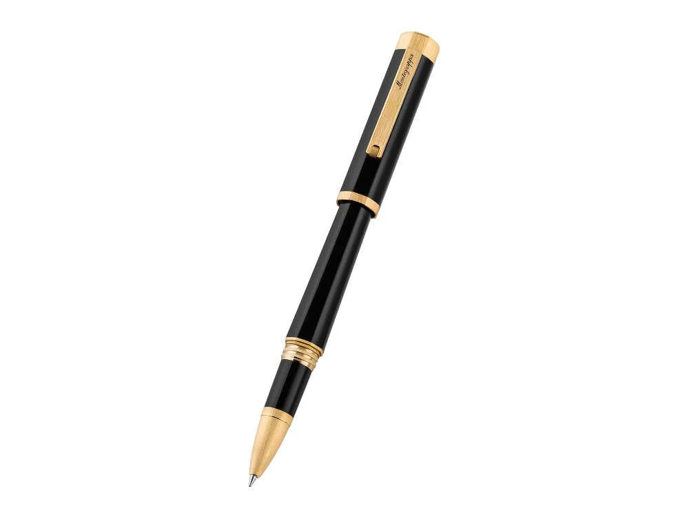 Montegrappa Otto Rollerball pen, Acrylic Resin, Black, Gold plated, ISZ8IRIY - Image 4