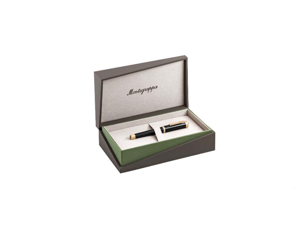 Montegrappa Quattro Fountain Pen, Gold plated, 14k Gold, Black, ISZ4I-4Y - Image 7