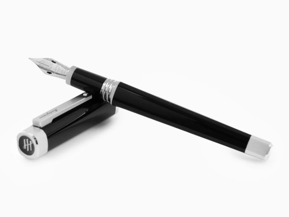 Montegrappa Quattro Fountain Pen, Palladium, 14k Gold Flex, ISZ4I-XP - Image 7
