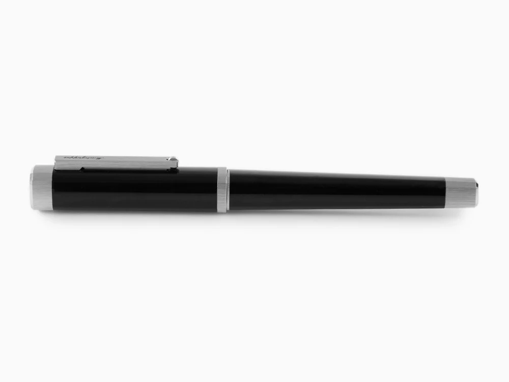 Montegrappa Quattro Fountain Pen, Palladium, 14k Gold Flex, ISZ4I-XP - Image 8