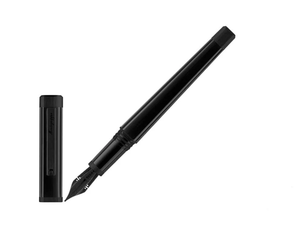 Montegrappa Quattro Fountain Pen, PVD black, 14k Gold, Black, ISZ4I-XC - Image 2