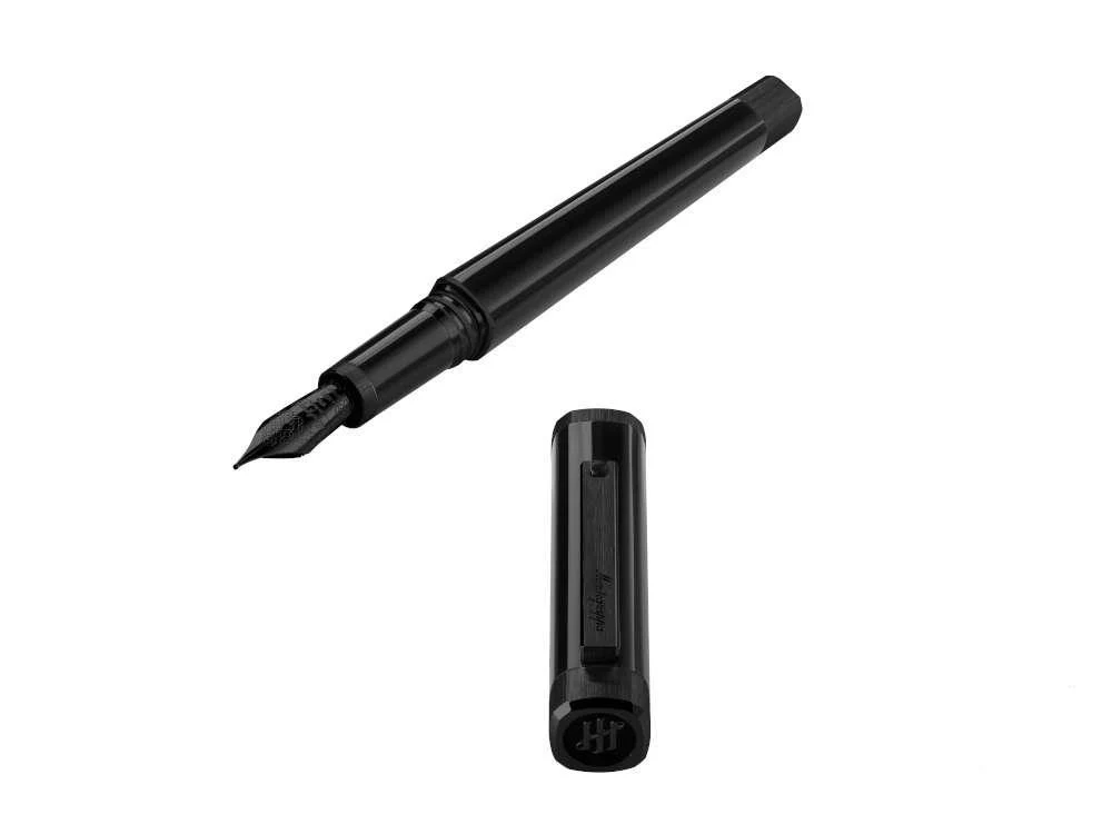 Montegrappa Quattro Fountain Pen, Ultra Black, 14k Gold, Black, ISZ4I-4C - Image 5
