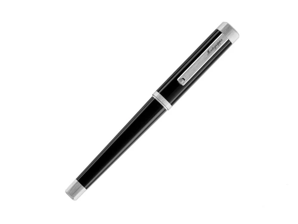 Montegrappa Quattro Rollerball pen, Palladium trim, Black, ISZ4IRIP - Image 3