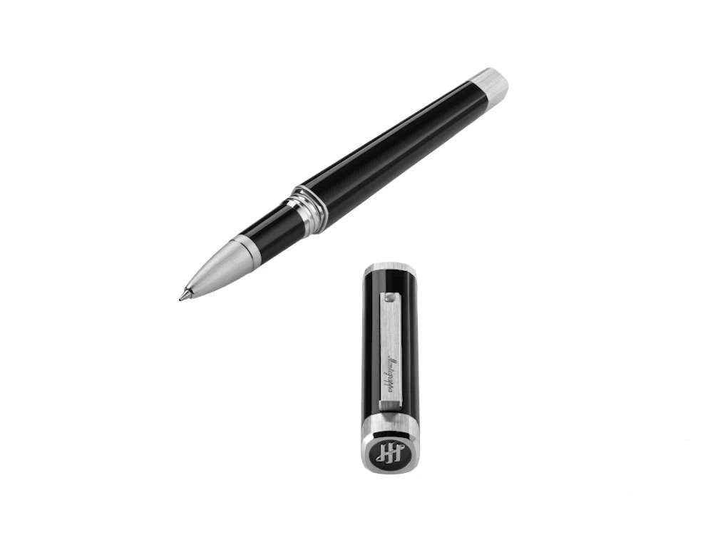 Montegrappa Quattro Rollerball pen, Palladium trim, Black, ISZ4IRIP - Image 5