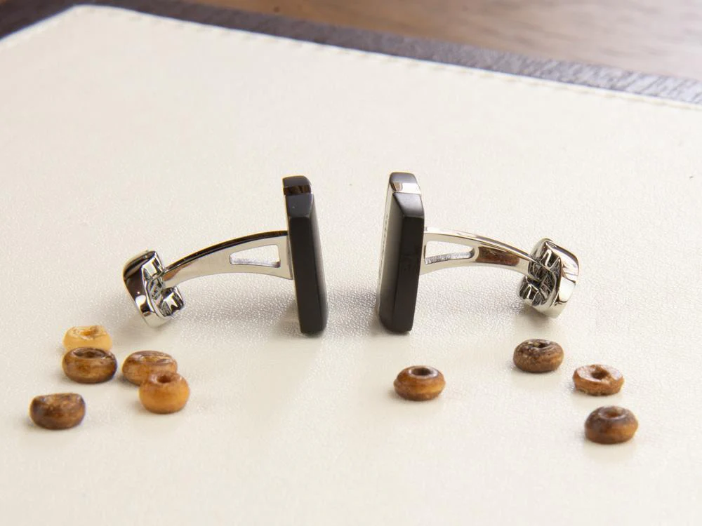 Montegrappa Rettangolo Cufflinks, Stainless steel & IP Black, IDRTCLSB - Image 4